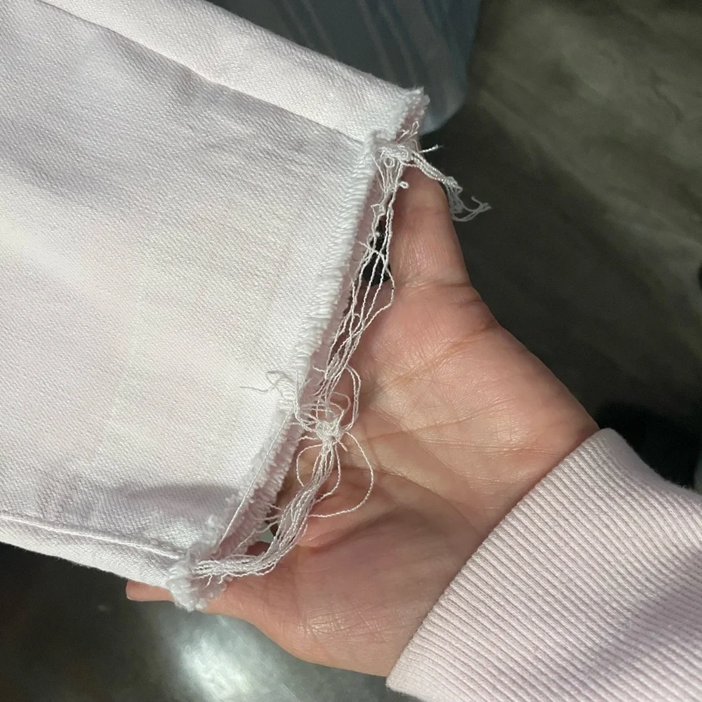 Women's Distressed Pink Jeans - Picture 9 of 9
